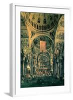 Interior of St. Marks Church, Venice-Canaletto-Framed Art Print