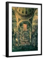 Interior of St. Marks Church, Venice-Canaletto-Framed Art Print