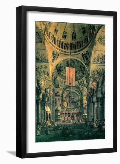 Interior of St. Marks Church, Venice-Canaletto-Framed Art Print