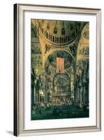 Interior of St. Marks Church, Venice-Canaletto-Framed Art Print