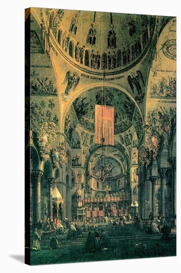 Interior of St. Marks Church, Venice-Canaletto-Stretched Canvas