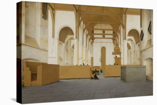 Interior of St Odulphus at Assendelft-Pieter Jansz Saenredam-Stretched Canvas