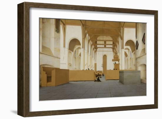 Interior of St Odulphus at Assendelft-Pieter Jansz Saenredam-Framed Art Print