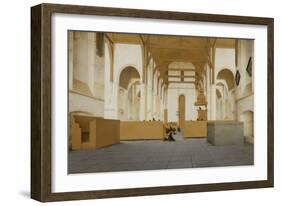 Interior of St Odulphus at Assendelft-Pieter Jansz Saenredam-Framed Art Print