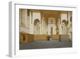 Interior of St Odulphus at Assendelft-Pieter Jansz Saenredam-Framed Art Print