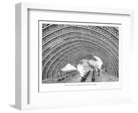 Interior of St Pancras Railway Station, London, 1865-null-Framed Giclee Print