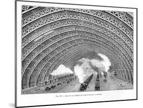 Interior of St Pancras Railway Station, London, 1865-null-Mounted Giclee Print