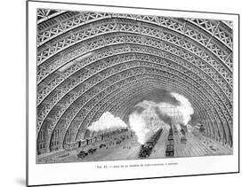 Interior of St Pancras Railway Station, London, 1865-null-Mounted Giclee Print