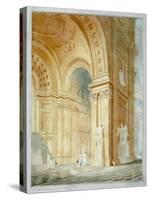 Interior of St Paul's Cathedral, City of London, 1836-null-Stretched Canvas