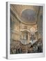 Interior of St Paul's Cathedral During the Funeral of the Duke of Wellington, London, 1852-William Simpson-Stretched Canvas