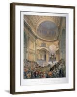 Interior of St Paul's Cathedral During the Funeral of the Duke of Wellington, London, 1852-William Simpson-Framed Giclee Print