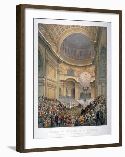 Interior of St Paul's Cathedral During the Funeral of the Duke of Wellington, London, 1852-William Simpson-Framed Giclee Print