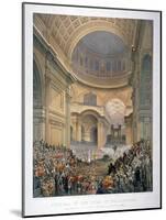 Interior of St Paul's Cathedral During the Funeral of the Duke of Wellington, London, 1852-William Simpson-Mounted Giclee Print