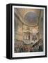 Interior of St Paul's Cathedral During the Funeral of the Duke of Wellington, London, 1852-William Simpson-Framed Stretched Canvas