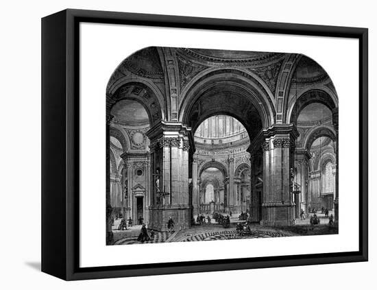 Interior of St Paul's Cathedral, London, Second Design, 17th Century-Christopher Wren-Framed Stretched Canvas