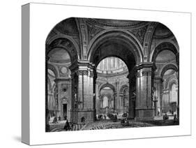 Interior of St Paul's Cathedral, London, Second Design, 17th Century-Christopher Wren-Stretched Canvas