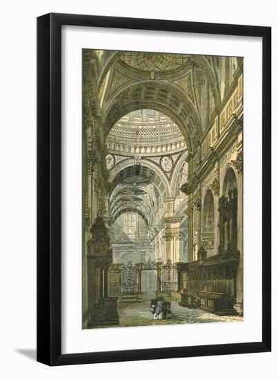 Interior of St Paul's Cathedral, London-null-Framed Giclee Print