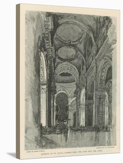 Interior of St Paul's Cathedral-Joseph Pennell-Stretched Canvas