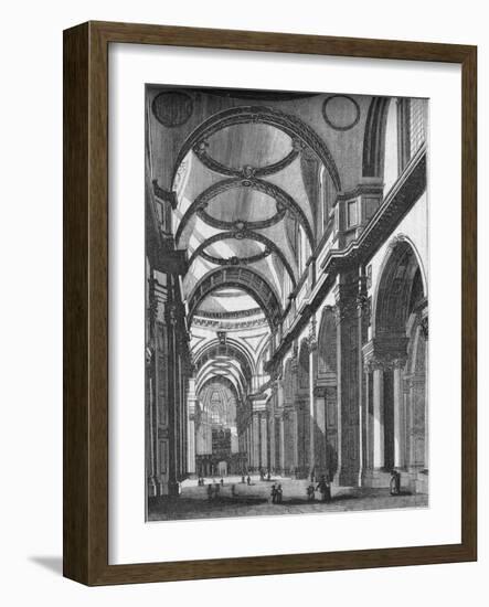 'Interior of St. Paul's, looking East', 1835, (1845)-John Jackson-Framed Giclee Print