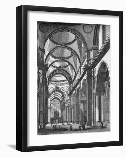 'Interior of St. Paul's, looking East', 1835, (1845)-John Jackson-Framed Giclee Print