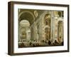 Interior of St. Peter's Basilica, 1754-Giovanni Paolo Pannini-Framed Giclee Print