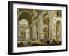 Interior of St. Peter's Basilica, 1754-Giovanni Paolo Pannini-Framed Giclee Print