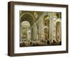 Interior of St. Peter's Basilica, 1754-Giovanni Paolo Pannini-Framed Giclee Print