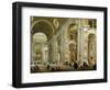 Interior of St. Peter's Basilica, 1754-Giovanni Paolo Pannini-Framed Giclee Print