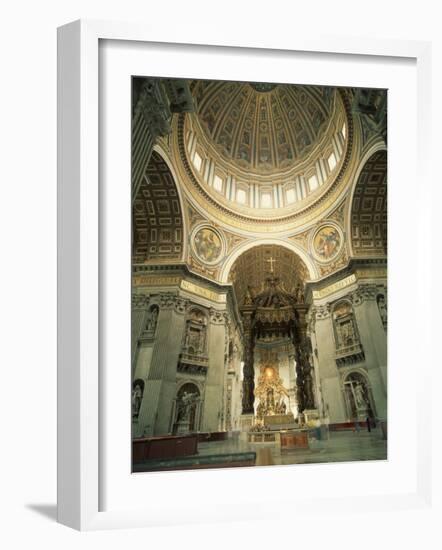 Interior of St.Peter's Basilica, the Vatican, Rome, Lazio, Italy, Europe-Richardson Rolf-Framed Photographic Print