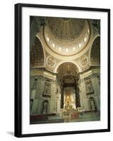 Interior of St.Peter's Basilica, the Vatican, Rome, Lazio, Italy, Europe-Richardson Rolf-Framed Photographic Print