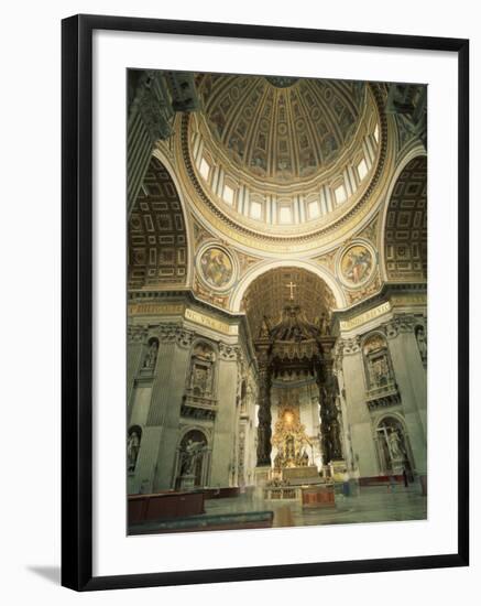Interior of St.Peter's Basilica, the Vatican, Rome, Lazio, Italy, Europe-Richardson Rolf-Framed Photographic Print