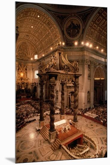 Interior of St Peter's Basilica-Vittoriano Rastelli-Mounted Premium Photographic Print