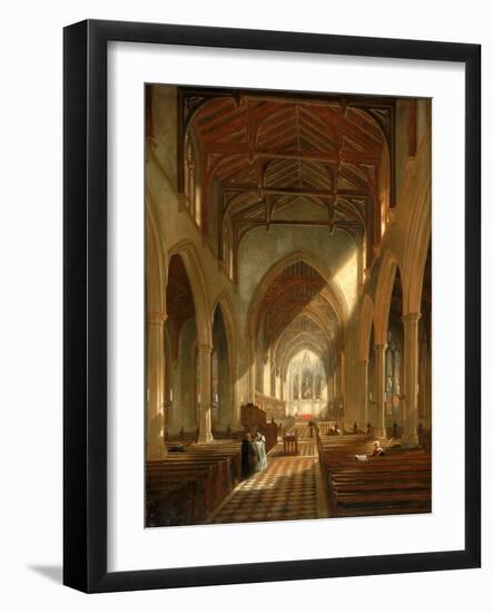 Interior of St. Peter's Church, Newcastle Upon Tyne-John Wilson Carmichael-Framed Giclee Print