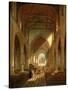 Interior of St. Peter's Church, Newcastle Upon Tyne-John Wilson Carmichael-Stretched Canvas
