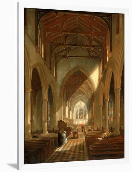 Interior of St. Peter's Church, Newcastle Upon Tyne-John Wilson Carmichael-Framed Giclee Print