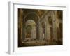 Interior of St. Peter's in Rome-Giovanni Paolo Panini-Framed Art Print