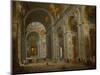 Interior of St. Peter's in Rome-Giovanni Paolo Panini-Mounted Art Print