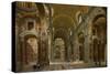 Interior of St. Peter's, Rome, 1731-Giovanni Paolo Pannini-Stretched Canvas