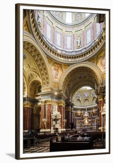 Interior of St. Stephen's Basilica (Szent Istvan-Bazilika), Budapest, Hungary, Europe-Ben Pipe-Framed Premium Photographic Print