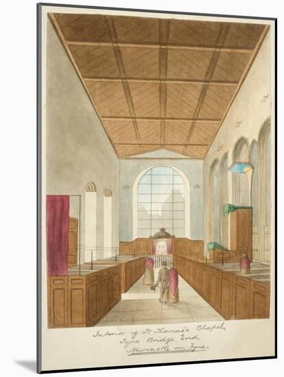 Interior of St Thomas' Chapel, Tyne Bridge End, Newcastle Upon Tyne-null-Mounted Giclee Print