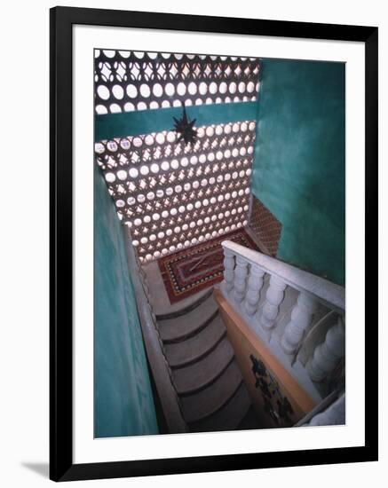 Interior of Stairway and Traditional Mexican Architecture, Puerto Vallarta, Mexico-Merrill Images-Framed Photographic Print