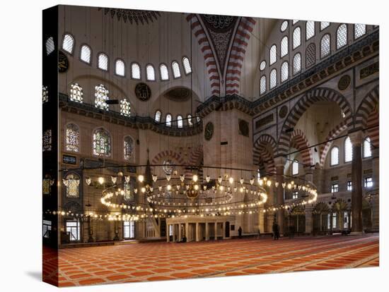 Interior of Suleymaniye Mosque, Istanbul, Turkey-Ben Pipe-Stretched Canvas