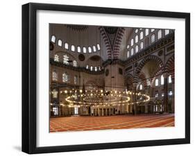 Interior of Suleymaniye Mosque, Istanbul, Turkey-Ben Pipe-Framed Photographic Print