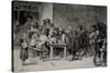 Interior of Tavern, 1859, France, 19th Century-null-Stretched Canvas