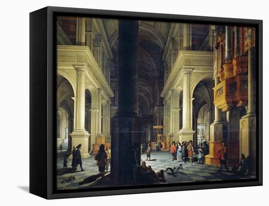 Interior of Temple-Anthonie de Lorme-Framed Stretched Canvas