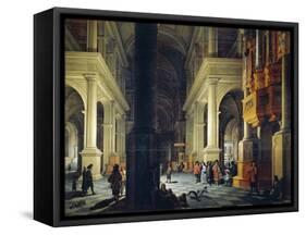 Interior of Temple-Anthonie de Lorme-Framed Stretched Canvas