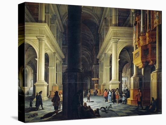 Interior of Temple-Anthonie de Lorme-Stretched Canvas