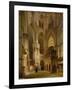 Interior of the Abbey of Westminster, 1853-Giovanni And Bertini, Giuseppe Brocca-Framed Giclee Print