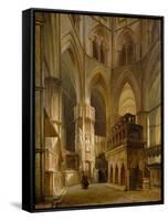 Interior of the Abbey of Westminster, 1853-Giovanni And Bertini, Giuseppe Brocca-Framed Stretched Canvas