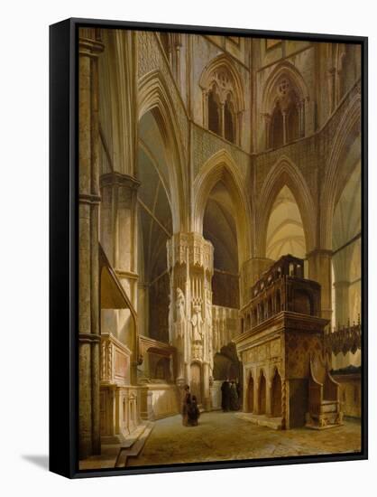 Interior of the Abbey of Westminster, 1853-Giovanni And Bertini, Giuseppe Brocca-Framed Stretched Canvas